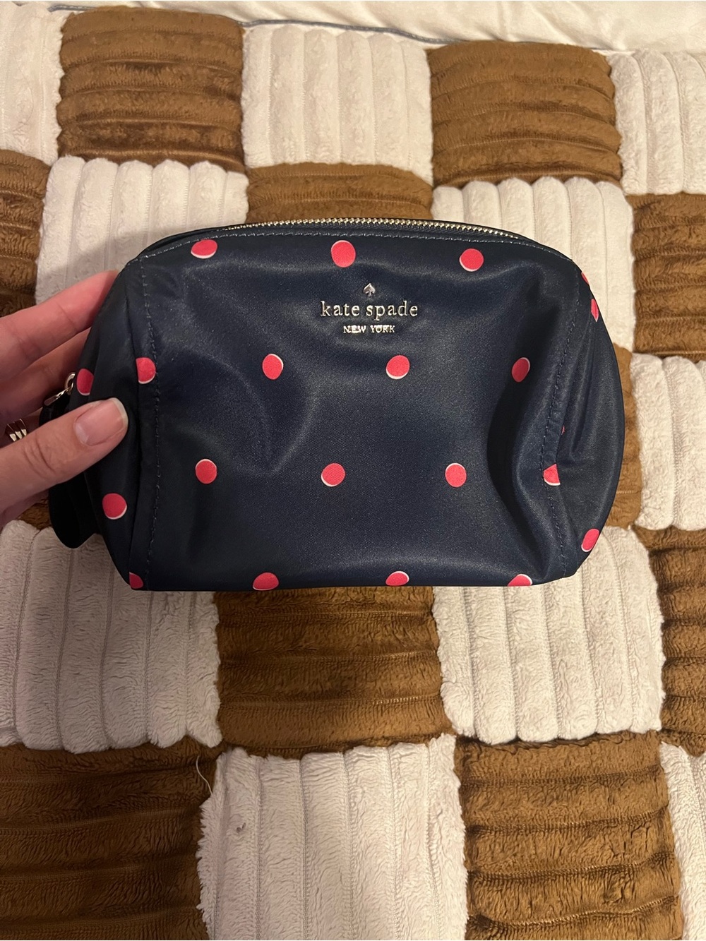Kate Spade Chelsea Blue Multi Cosmetic Pouch NWTS!